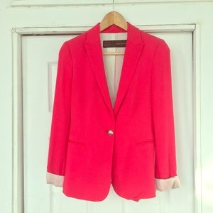 Zara pink/red blazer XS